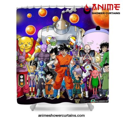 Dbz Many Characters Shower Curtain