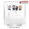 Demon Slayer Chibi Shower Curtain W59 X H71 / White