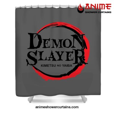 Demon Slayer Circle Shower Curtain W59 X H71 / Gray