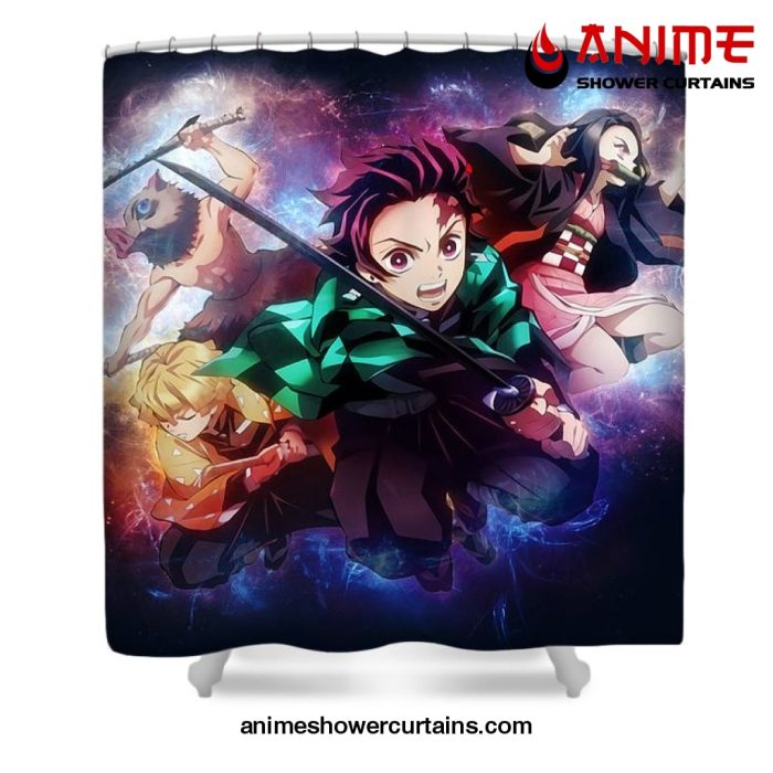 Demon Slayer Group Shower Curtain