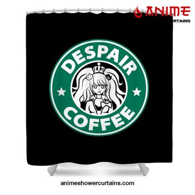 Despair Coffee Danganronpa Shower Curtain W59 X H71 / Black
