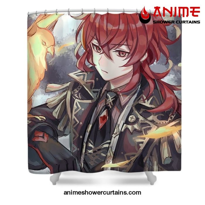 Diluc Genshin Impact Shower Curtain