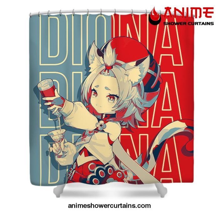 Diona Genshin Impact Shower Curtain