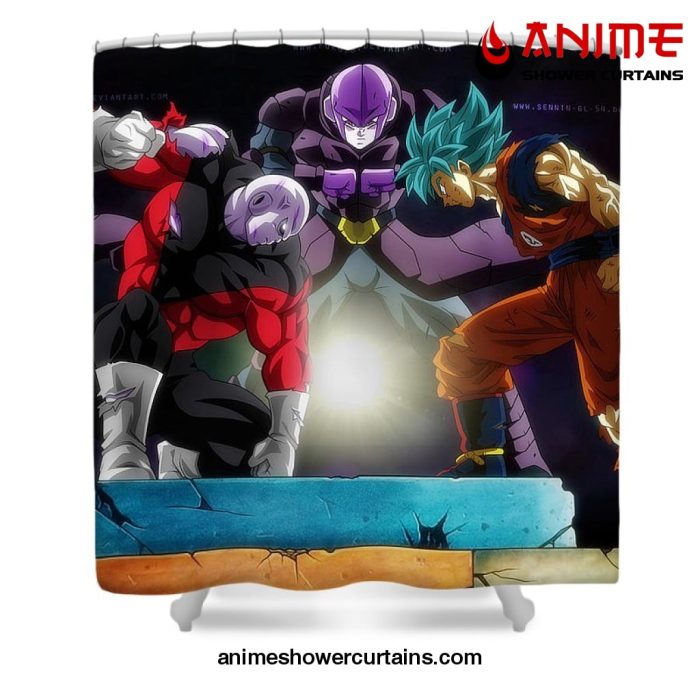 Dragon Ball Super Goku Hit Jiren Shower Curtain