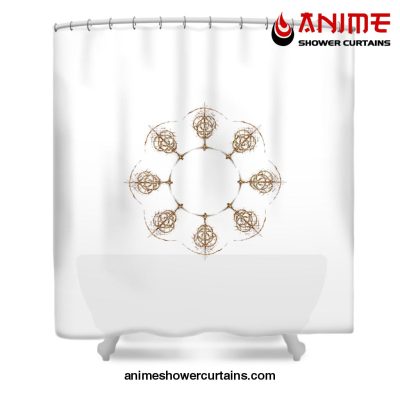 Elden Ring Symbol Shower Curtain W59 X H71 / White