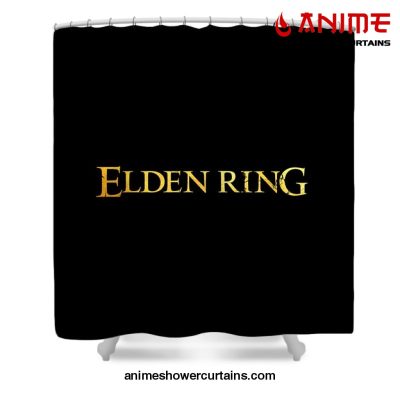 Elden Ring Typo Shower Curtain W59 X H71 / Black