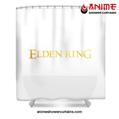 Elden Ring Typo Shower Curtain W59 X H71 / White