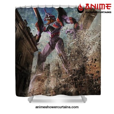 Eva01 Towers Red Shower Curtain