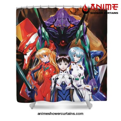 Evangelion Main Cast Shower Curtain