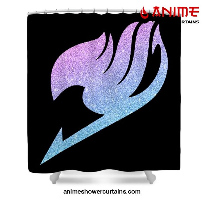 Fairy Tail Anime Fantasy Glitter Shower Curtain W59 X H71 / Black