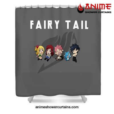 Fairy Tail Chibi Shower Curtain W59 X H71 / Gray