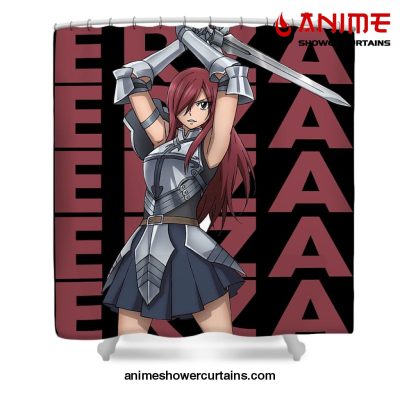 Fairy Tail Erza Scarlet Shower Curtain W59 X H71 / Black