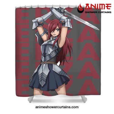 Fairy Tail Erza Scarlet Shower Curtain W59 X H71 / Gray