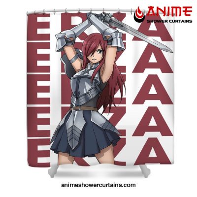 Fairy Tail Erza Scarlet Shower Curtain W59 X H71 / White
