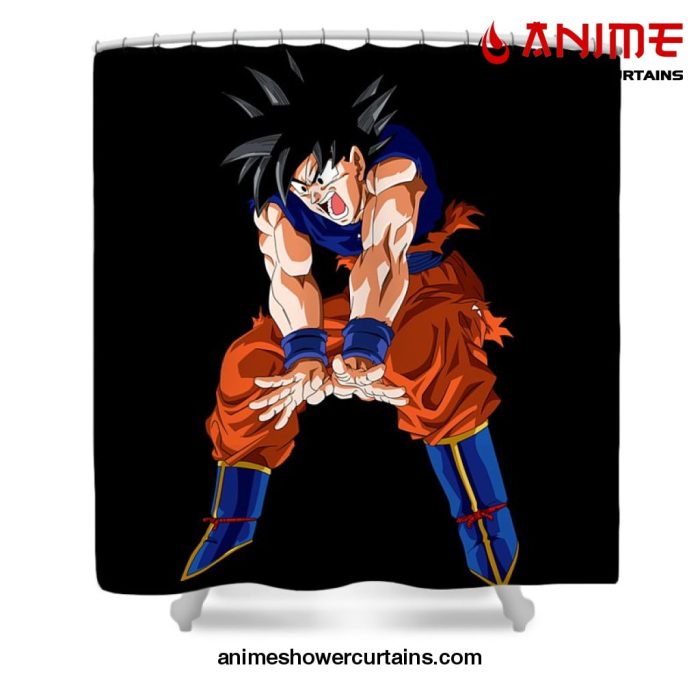 Fanart Goku Shower Curtain W59 X H71 / Black