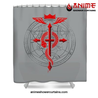 Fullmetal Alchemist Flamel Shower Curtain W59 X H71 / Gray