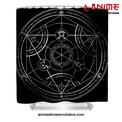 Fullmetal Alchemist White Chalk Shower Curtain