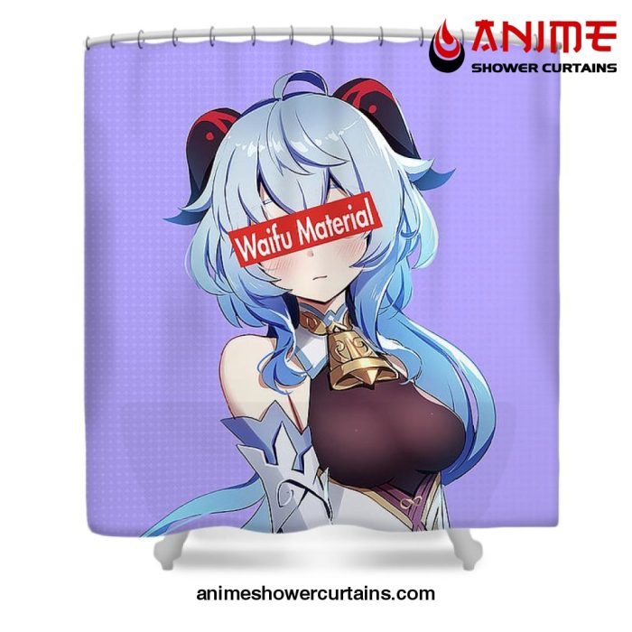 Ganyu Genshin Impact Waifu Shower Curtain