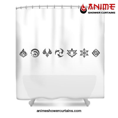 Genshin Elements Shower Curtain