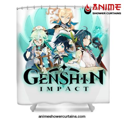 Genshin Impact Anemo Characters Shower Curtain W59 X H71 / White