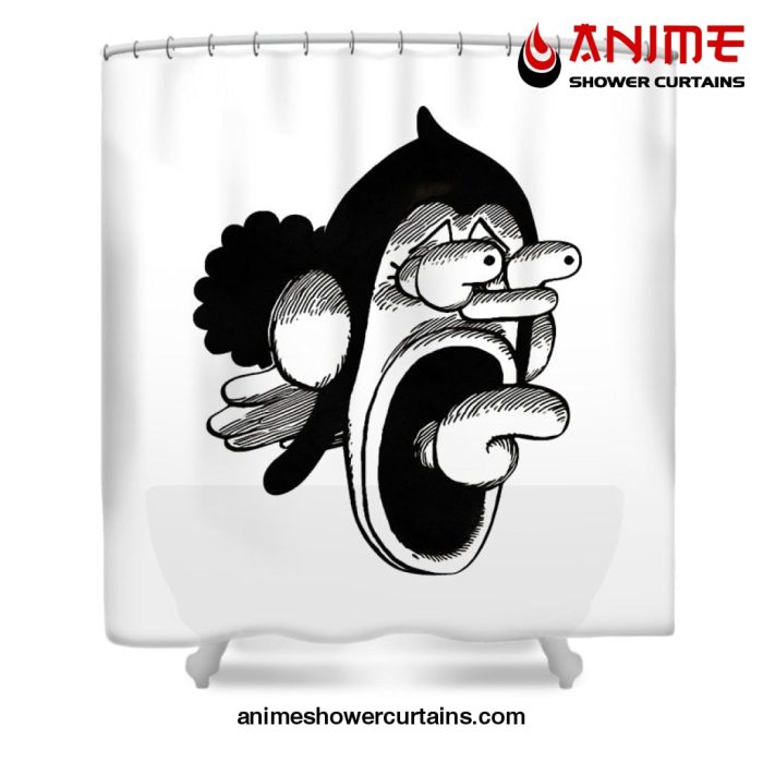 God Usopp Shower Curtain W59 X H71 / White