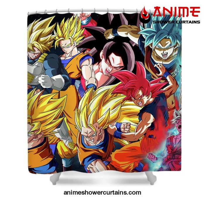 Goku All Transformations Shower Curtain