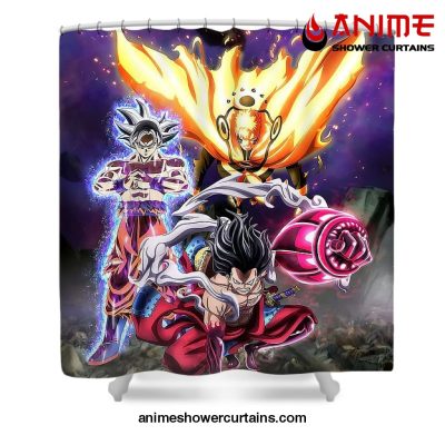 Goku Luffy Naruto Shower Curtain