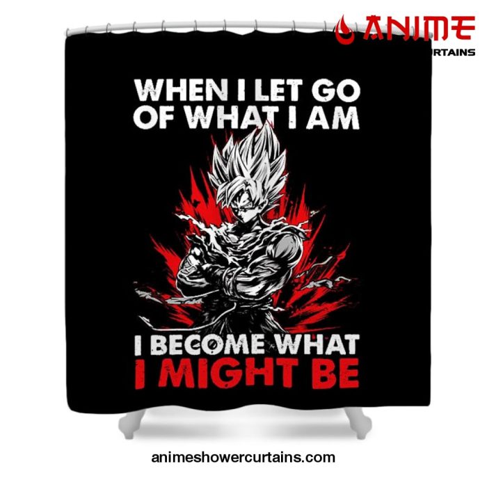 Goku Quote Shower Curtain W59 X H71 / Black