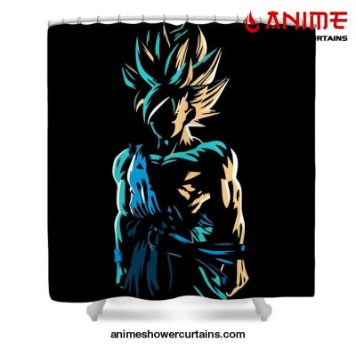 Goku Silluette Dragon Ball Shower Curtain W59 X H71 / Black