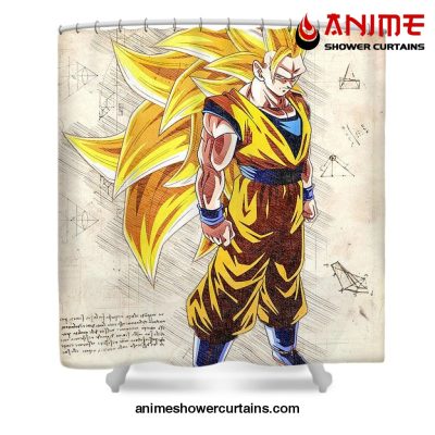 Goku Ss3 Artwork Shower Curtain