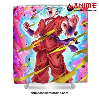 Goku Ssj Blue Artwork Shower Curtain