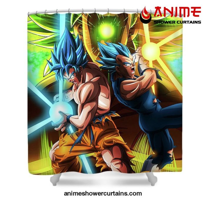 Goku Vegeta Ssj Blue Shower Curtain