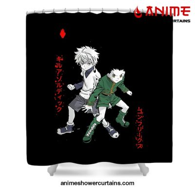 Gon Freecss Killua Zoldyck Shower Curtain W59 X H71 / Black