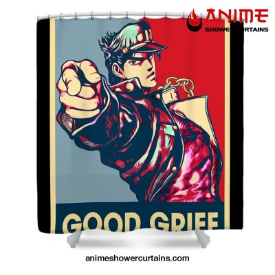 Good Grief Jotaro Kujo Shower Curtain W59 X H71 / Black