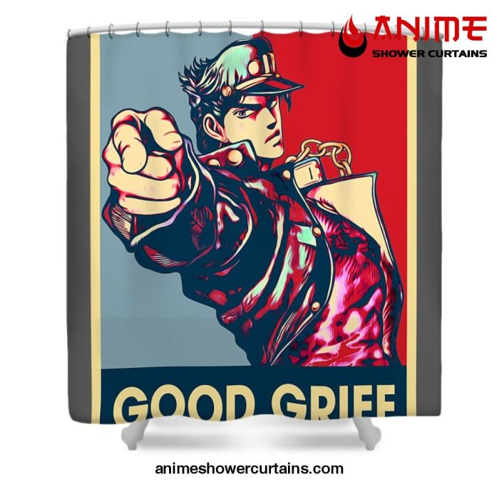 Good Grief Jotaro Kujo Shower Curtain W59 X H71 / Gray