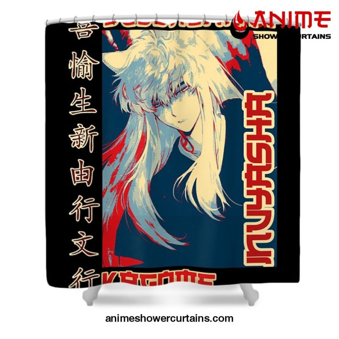 Graphic Inuyasha Shower Curtain W59 X H71 / Black