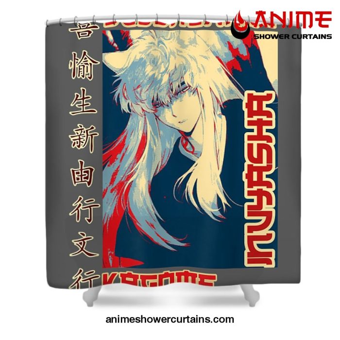 Graphic Inuyasha Shower Curtain W59 X H71 / Gray