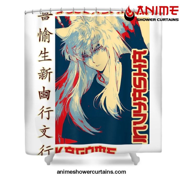 Graphic Inuyasha Shower Curtain W59 X H71 / White