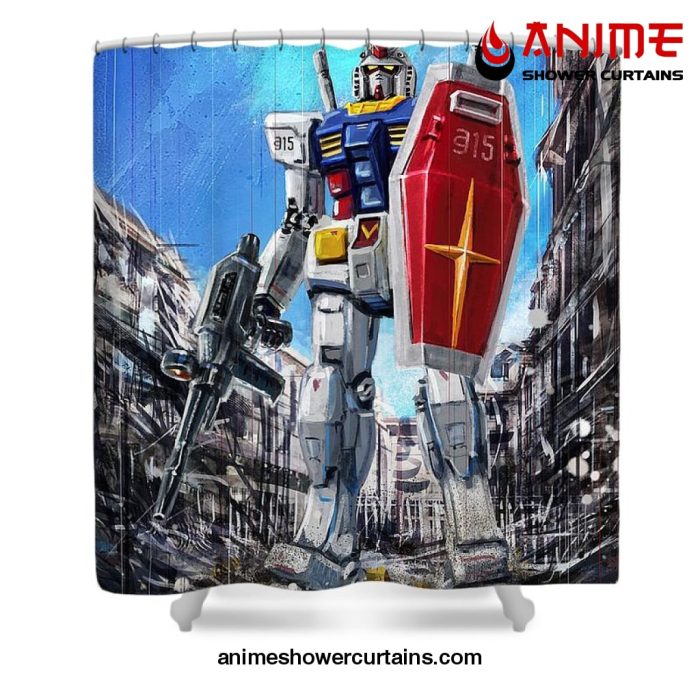 Gundam Lingotto Rifle Shower Curtain