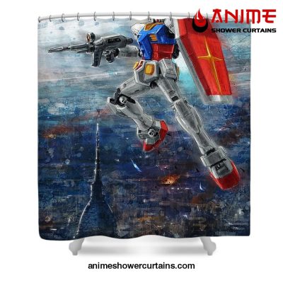 Gundam Panorama Shower Curtain