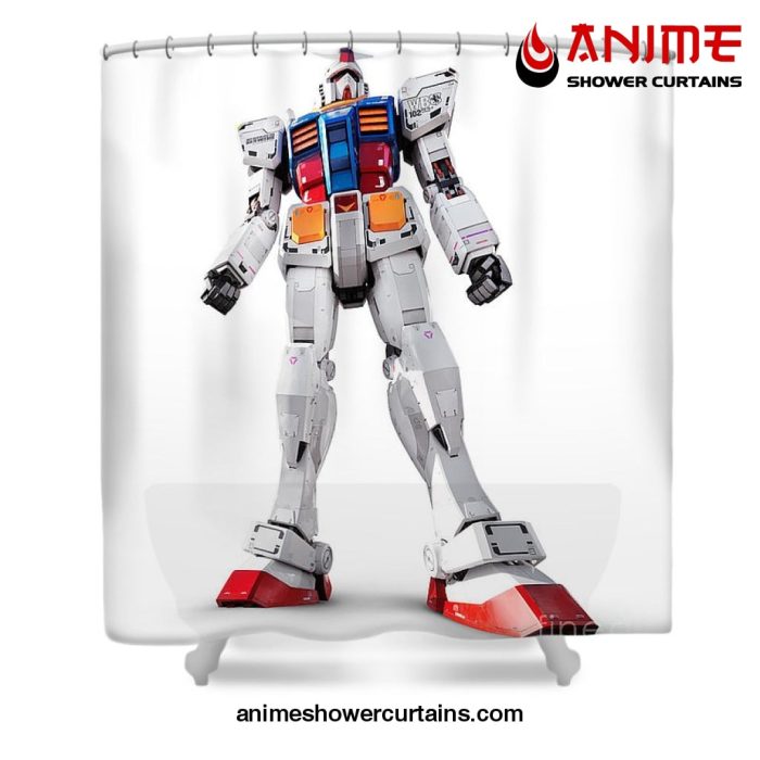 Gundam Rx-78-2 Statue Isolated On White Shower Curtain