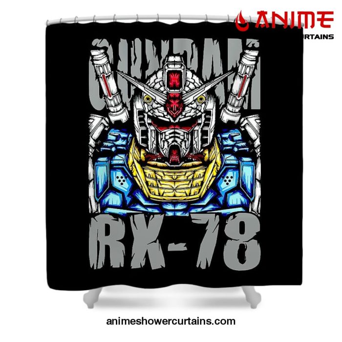 Gundam Rx78 Shower Curtain W59 X H71 / Black