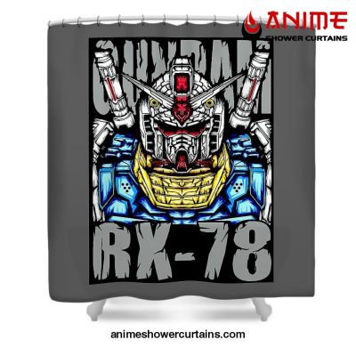 Gundam Rx78 Shower Curtain W59 X H71 / Gray