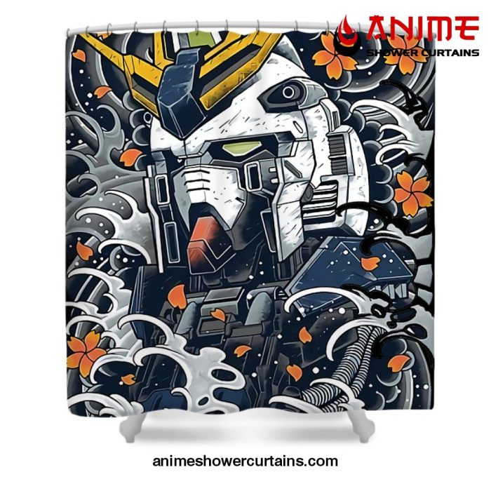 Gundam Shower Curtain W59 X H71 / Black