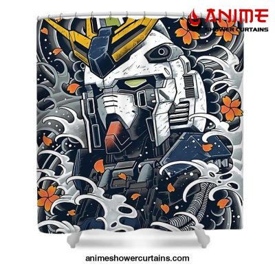 Gundam Shower Curtain W59 X H71 / White