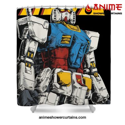 Gundam The First New Version Shower Curtain W59 X H71 / Black