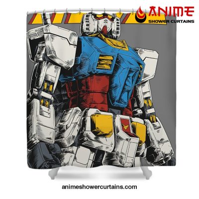 Gundam The First New Version Shower Curtain W59 X H71 / Gray