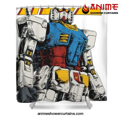 Gundam The First New Version Shower Curtain W59 X H71 / White