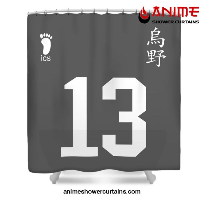 Haikyu Karasuno 13 Shower Curtain W59 X H71 / Gray