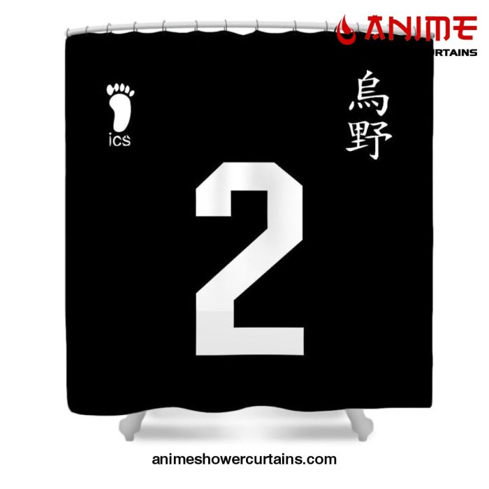 Haikyu Karasuno 2 Shower Curtain W59 X H71 / Black